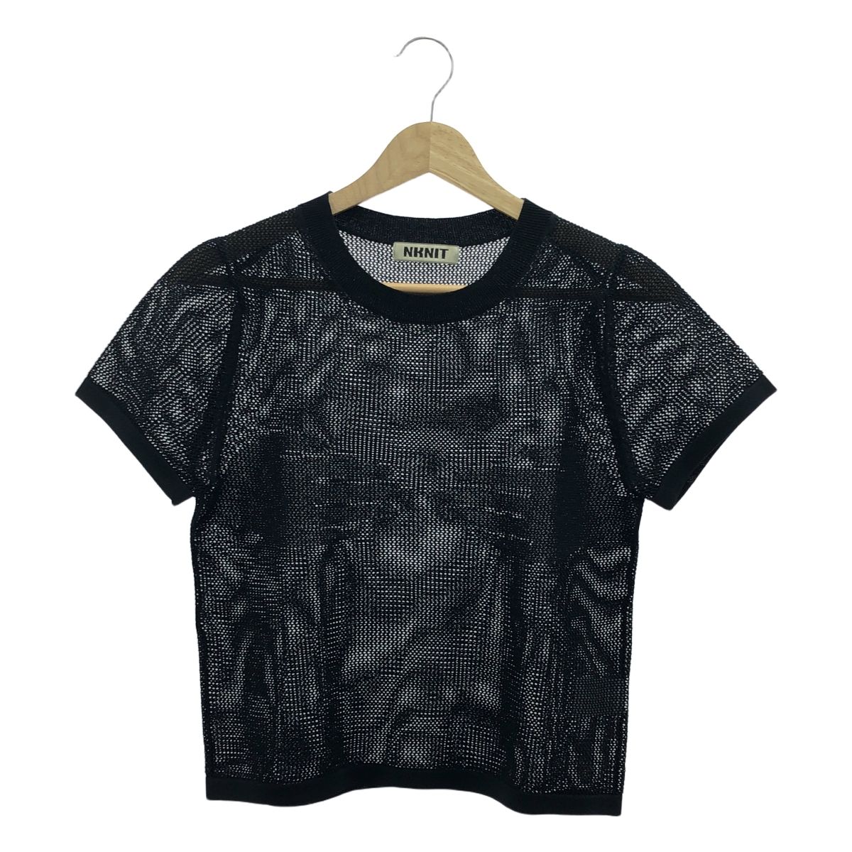 NKNIT | ンニット | 2025SS | Mesh Knit メッシュ ニット Tシャツ | 1 | ブラック | レディース