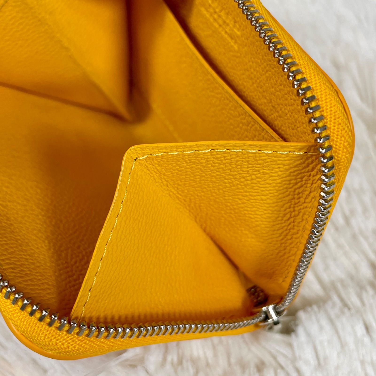 美品】GOYARD ゴヤール マティニョン ミニ コインケース イエロー 