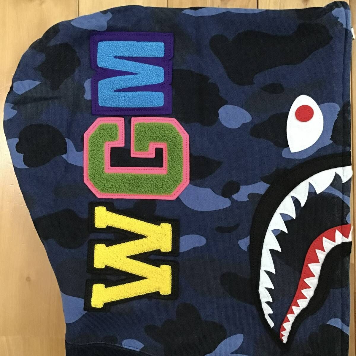 2007年 Blue camo × Navy シャークパーカー Lサイズ shark full zip  