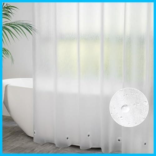 商品 シャワーカーテン 半透明 180 防カビ x 240cm 防水 バスカーテン ユニットバス 浴室 AooHome 間仕切り 北欧 クリア 清潔 長い