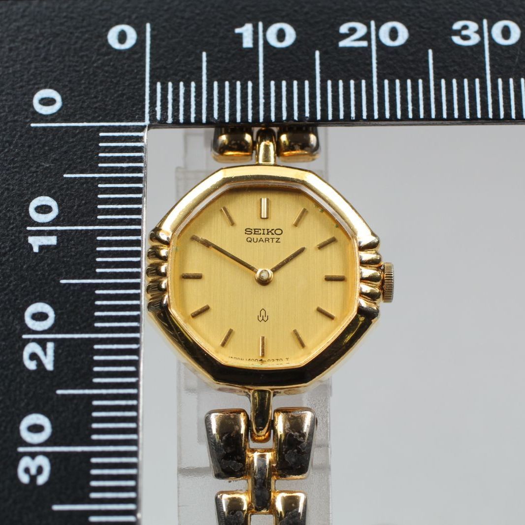 49【新品電池】SEIKO 1400-5200 セイコー ゴールド ブレスレット 