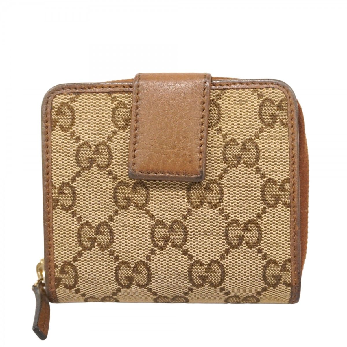 5ma0678 グッチ 財布 GGキャンバス 346056 キャンバス ブラウン ゴールド金具 レディース