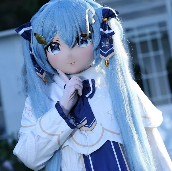 全頭マスク カツラ付き ロック付き NO.44 フルマスク ドール