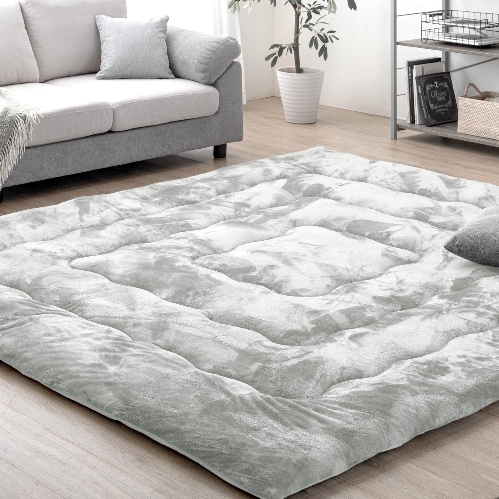 タンスのゲン ラグ 1.5畳 130×185cm 厚60mm とろける肌触り 細マイクロファイバー 高反発ラグ 厚手 抗菌 防臭 防ダニ ラグマット 滑り止め カーペット 北欧 おしゃれ 65010008 112830