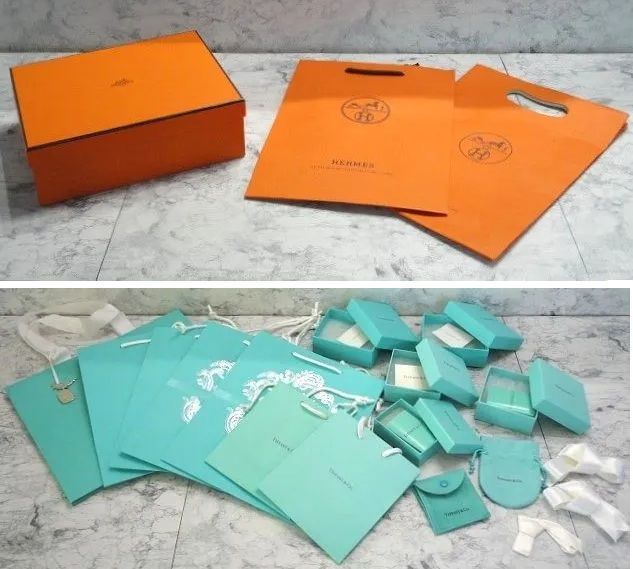 HERMES エルメス | TIFFANY-Co ティファニー 空箱 空き箱 ペーパーウェイト 収納ケース BOX 紙袋 ショッパー 巾着 保存袋 などいろいろ MN12001TUD Shops