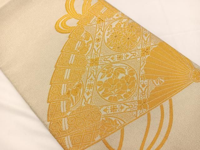 平和屋着物＊夏物 太鼓柄袋帯 流水文 金銀糸 正絹 逸品 CAAW6986fb