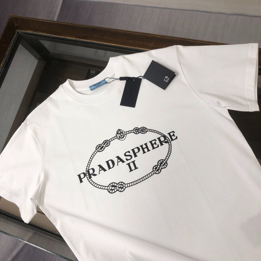 本日限定特価】PRADA 春夏 ロゴプリントTシャツ [本日特価|新品