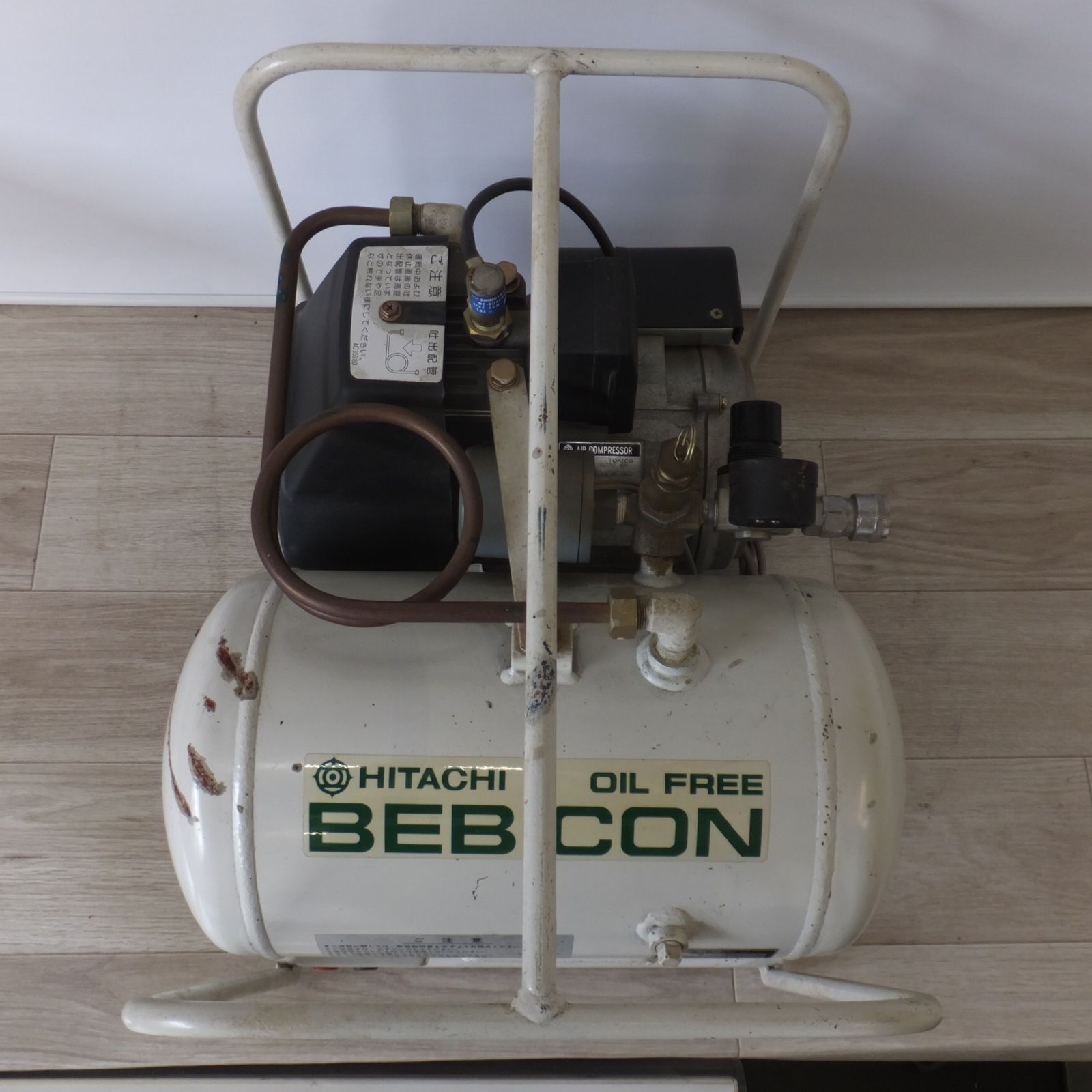 現状品 日立 HITACHI 小型空気圧縮機 軽搬形 ベビコン BEBICON 0.4OP-8SKA 100V 60Hz エアーコンプレッサー