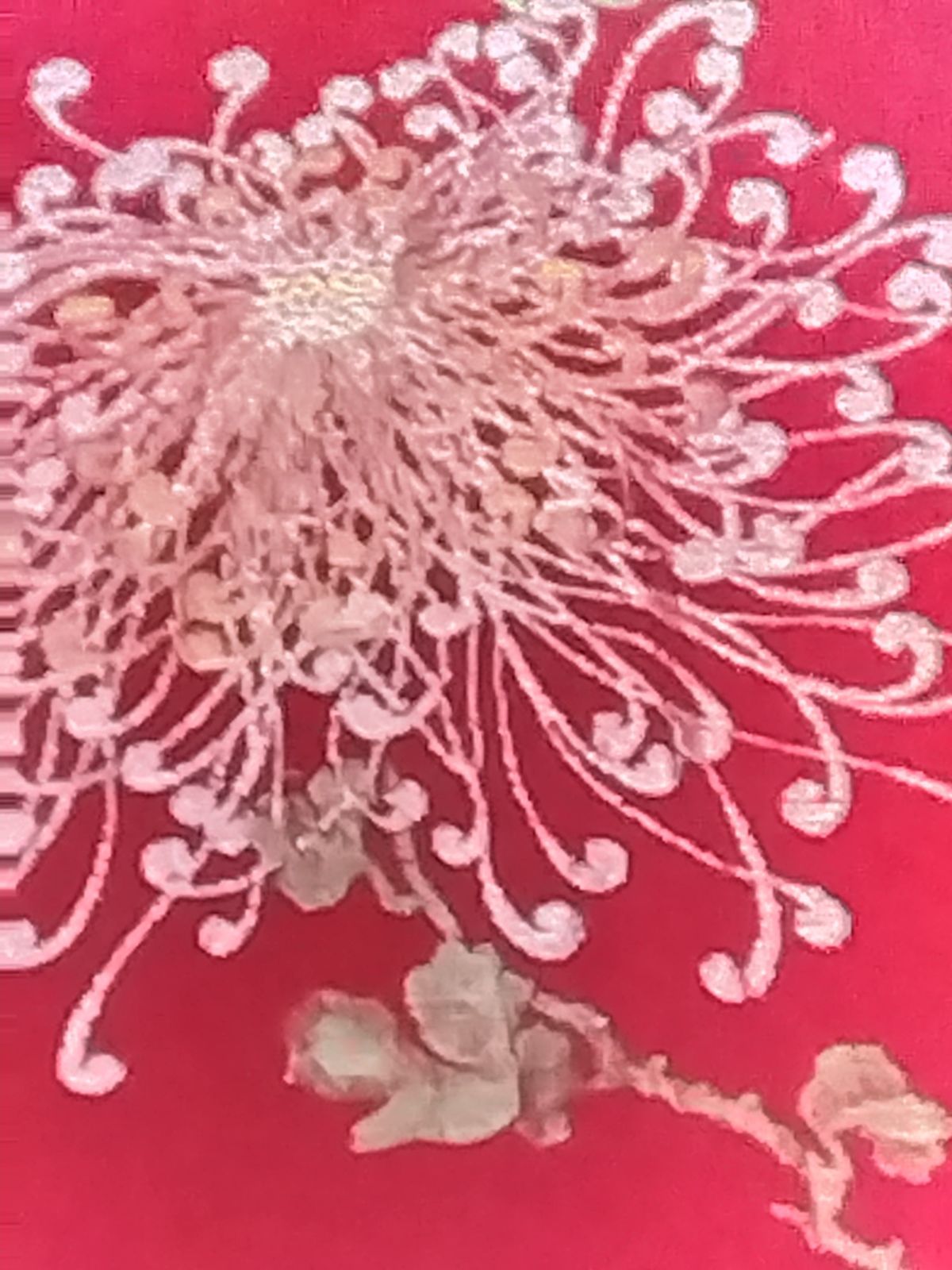 振袖　刺繍　金駒刺繍　牡丹　桔梗　芙蓉　芍薬　花模様　成人式　着物　083a p 振袖 刺繍 金駒刺繍 牡丹 桔梗 芙蓉 芍薬 花模様 成人式 着物 083a p