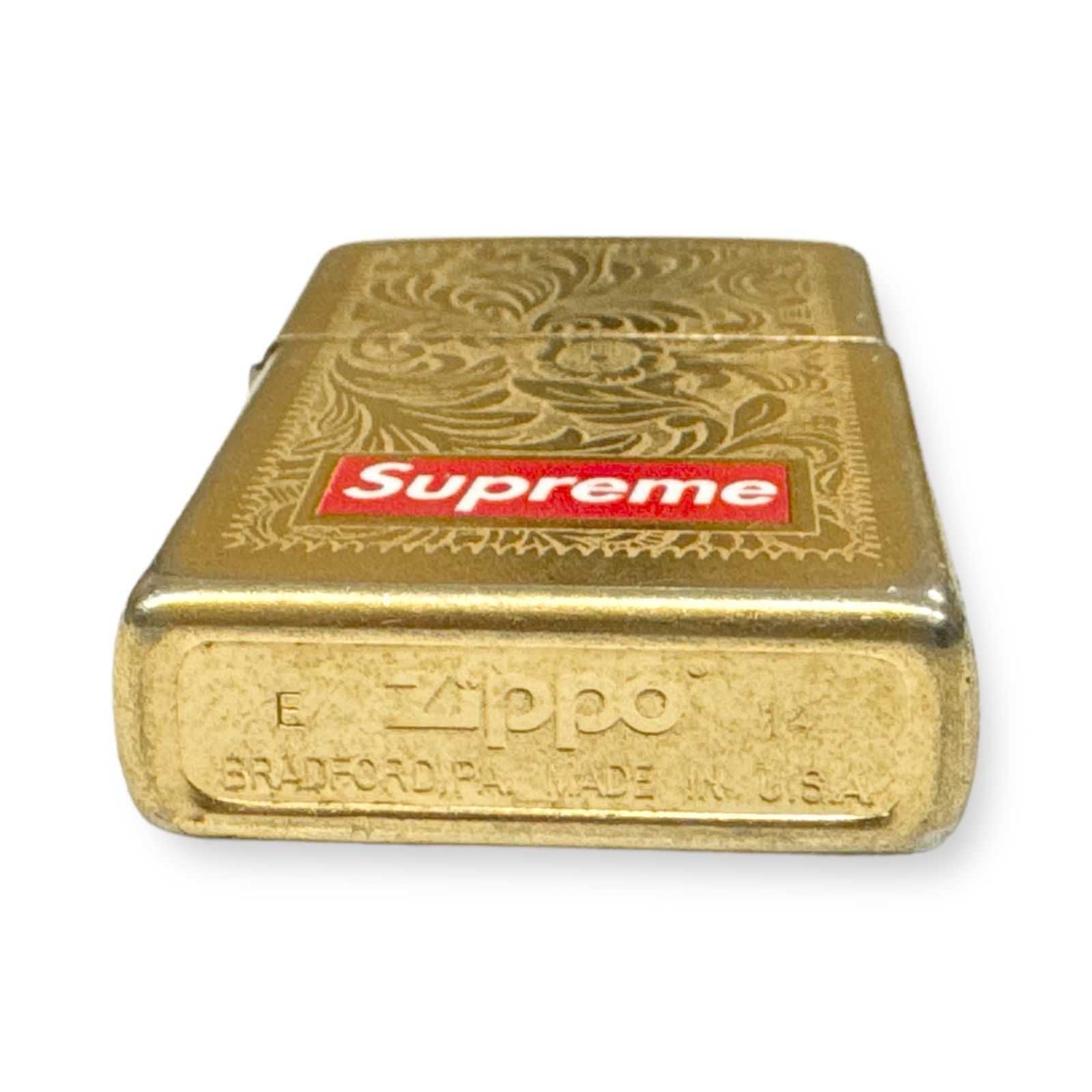 Supreme 14AW Engraved Brass Zippo オイルライター シュプリーム ジッポ シュプリーム ゴールド O/S  74576A7 - メルカリ