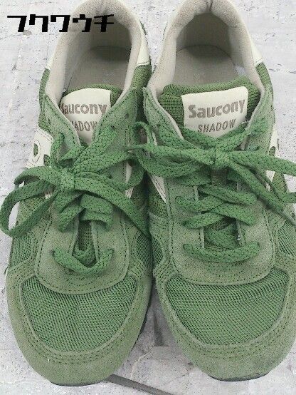 ◇ Saucony サッカニー 切り替え スニーカー シューズ サイズUSA5 グリーン レディース 【1002801179496】