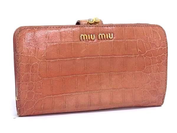 15FW MIU MIU ミュウミュウ パテントレザー クロコ スカート 黄色 MIU MIU - miu miu ミュウミュウ パテントレザー リボンミュール