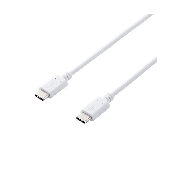 エレコム スマホ・タブレット用USBケーブル/USB(C-C)/スタンダード/Power Delivery対応/認証品/0.5m/ホワイト MPA-CC05PNWHX3