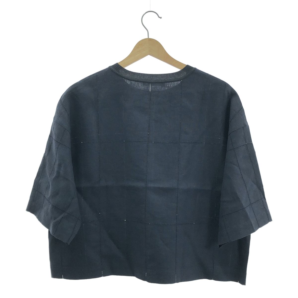 美品 GALERIE VIE 25SS リブコンビフレンチリネン ワイドシャツ リブコンビフレンチリネン ワイドシャツ | GALERIE VIE (Women