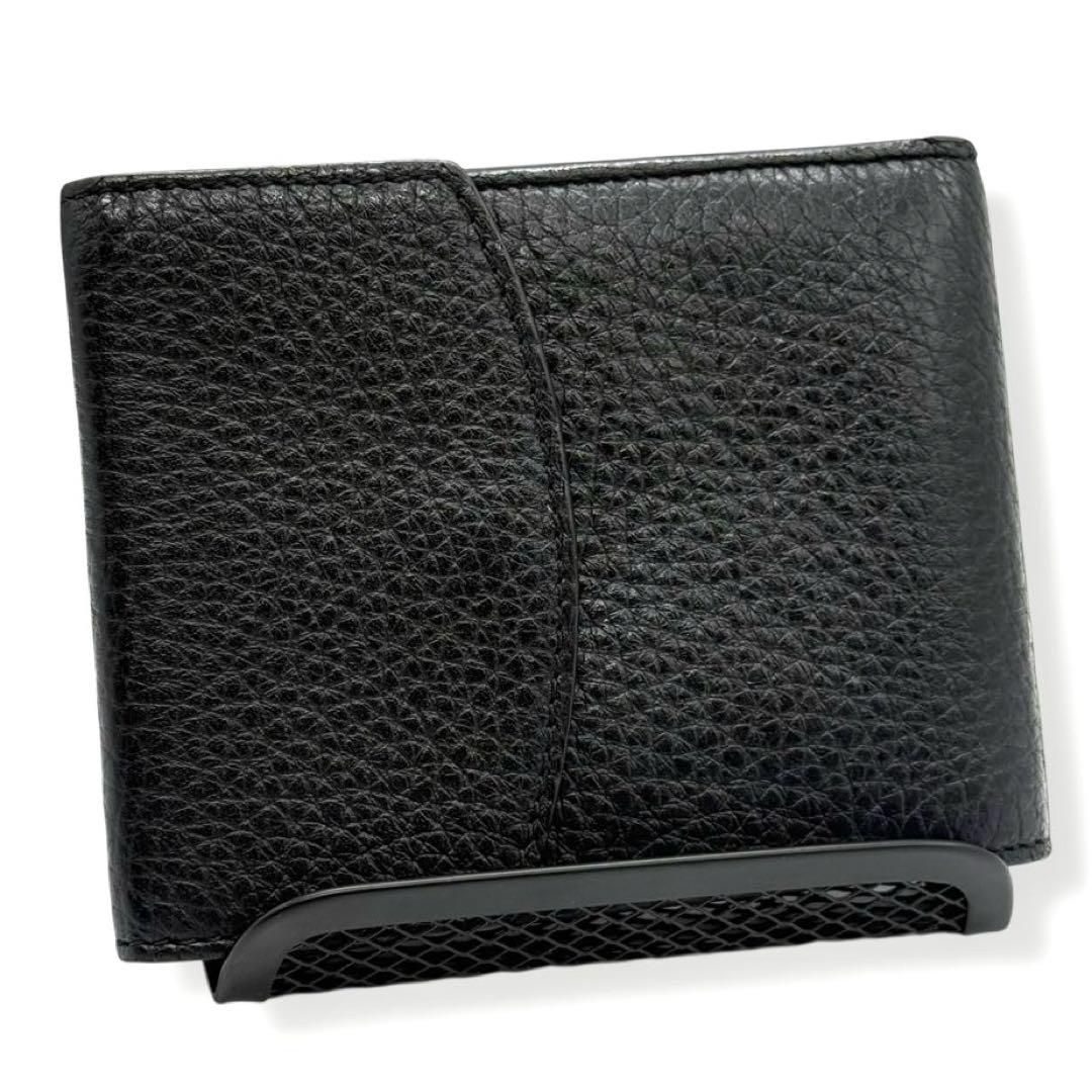 【緊急大幅値下げ！】 メゾンマルジェラ 折り財布 4ステッチ ブラック レザー ユニセックス cr15