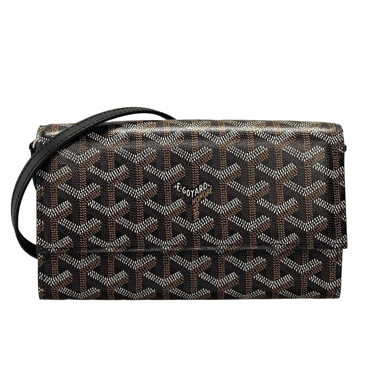 GOYARD ゴヤール 財布 ヴァレンヌ ポーチ ウォレット VAREN3MMLTY01CL01P 黒 ショルダーウォレット レザー
