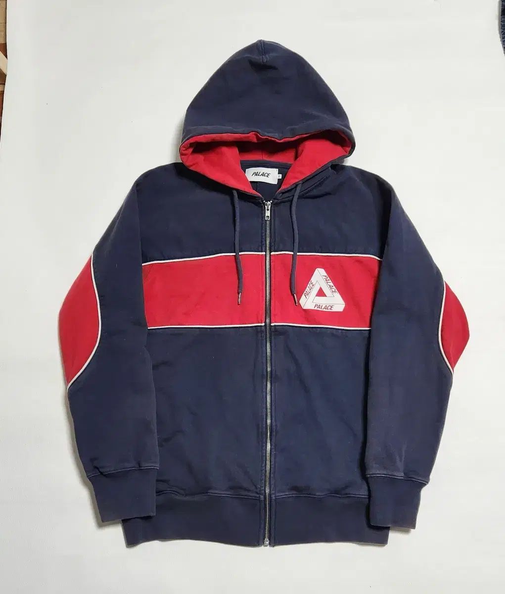 PALACE パレス ツートン ビッグロゴ 17ss フード付き ジップアップパーカー ジャケット