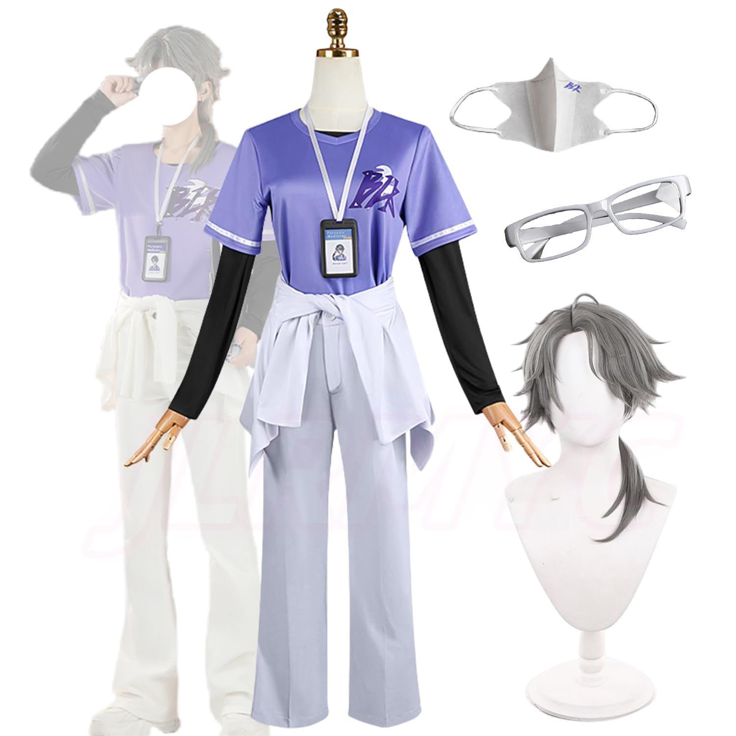 JLRMYC 第五人格 機械師 トレイシー レズニック コスプレ 衣装 制服 トレーシー BLK戦隊 キャプテン 競技ユニフォーム セット メガネと ハロウィン