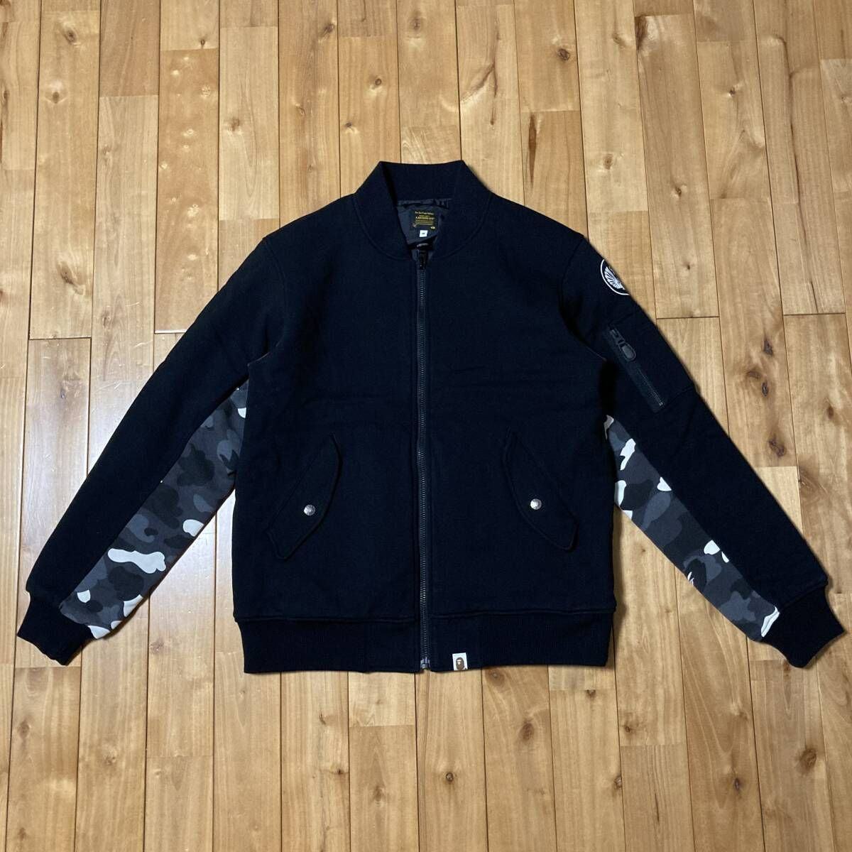 ☆蓄光☆ スウェット MA-1 Bomber Jacket Mサイズ a bathing ape BAPE