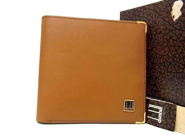 dunhill ダンヒル レザー 二つ折り財布 ウォレット 美品 美品 dunhill ダンヒル レザー 二つ折り 財布 ウォレット 札入れ