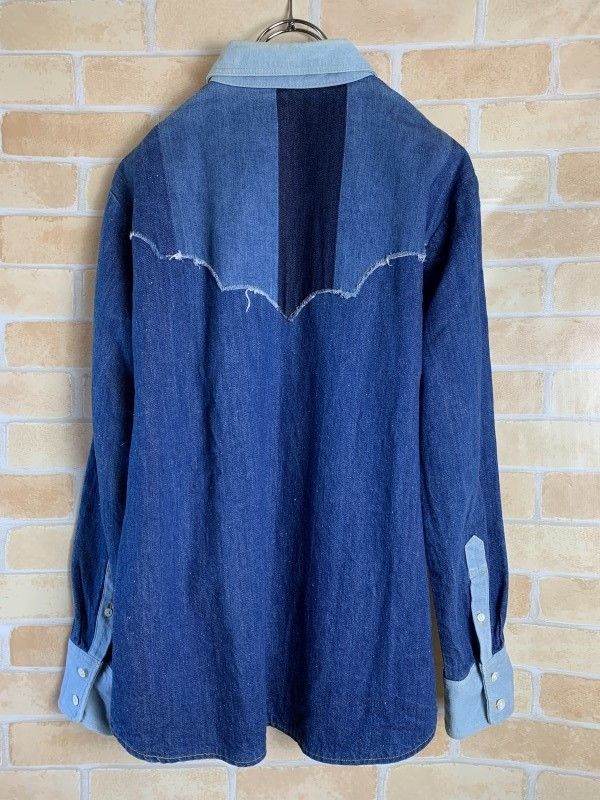 SEVEN BY SEVEN セブンバイセブン パッチワークデニムシャツ 長袖襟シャツ SS2016-7X7PDS インディゴ M 44848220