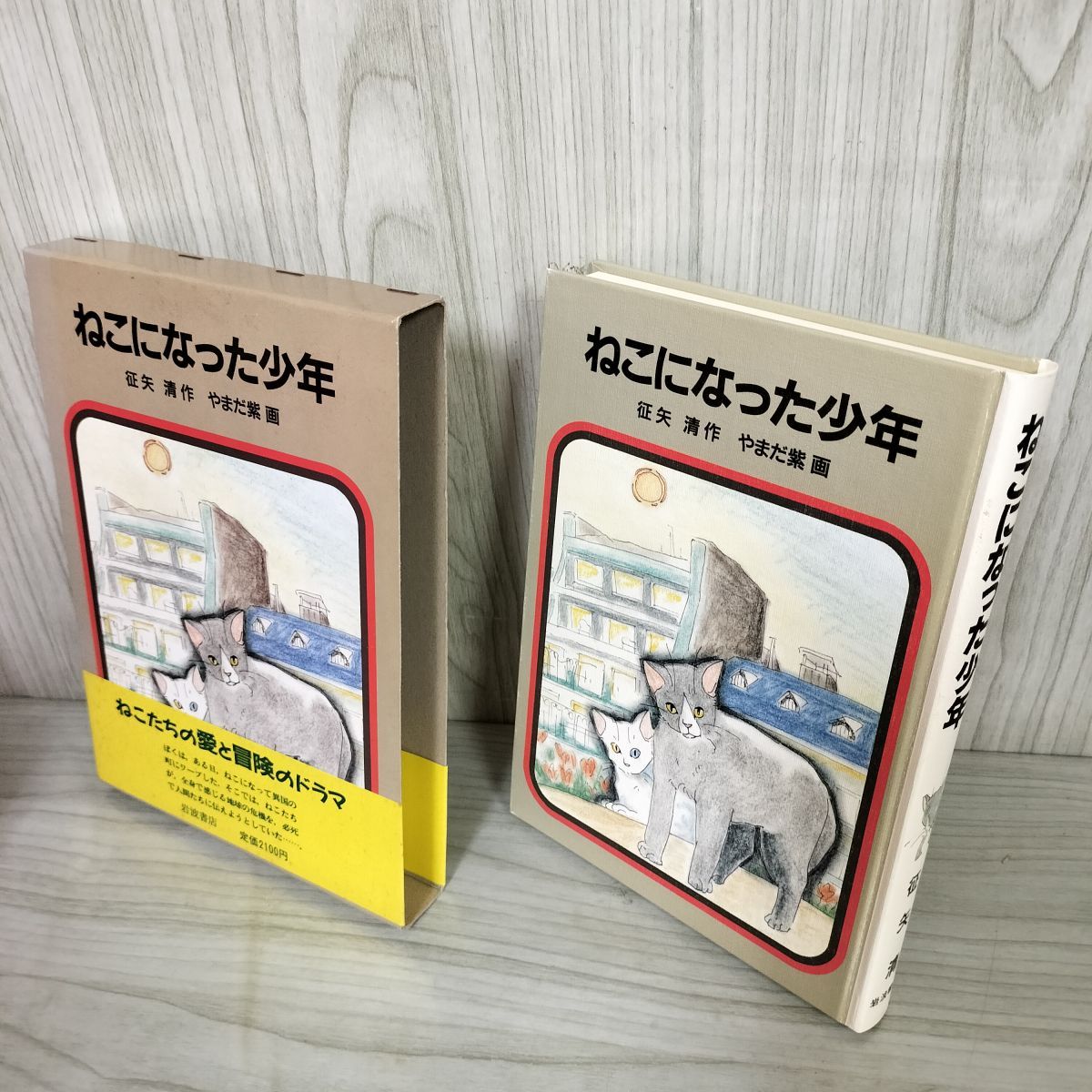 ねこになった少年 征矢清作 やまだ紫画 岩波書店 1988年 昭和63年 初版 函付 帯付 日付印有 160065 ねこになった少年 征矢清作 やまだ紫画 岩波書店 1988年 昭和63