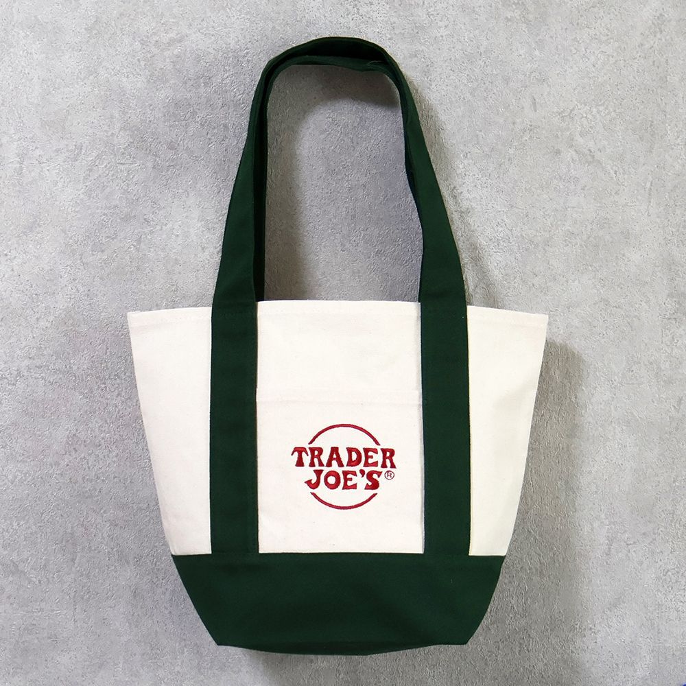 新品】トレーダージョーズ TRADER JOE'S ミニトートバッグ 深緑