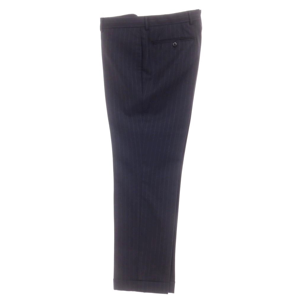 【中古】ビームスエフ BEAMS F ツイルウール 3つボタンスーツ ダークネイビー【サイズ46】【メンズ】 中古】ビームスエフ BEAMS F ツイルウール ストライプ 3つボタンスーツ