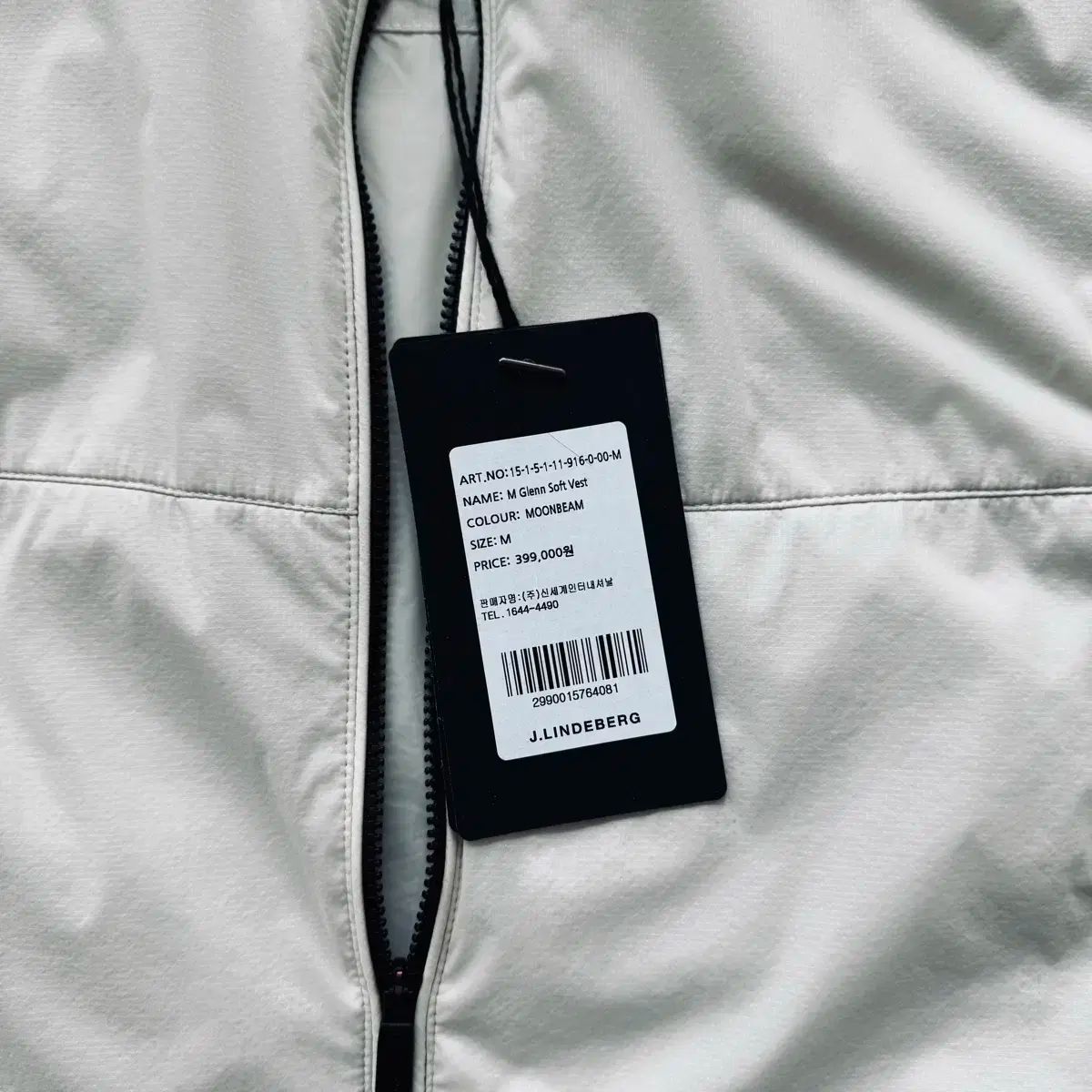 生殖能力 J.LINDEBERG J.リンドバーグ ジップアップ ベスト M お手入れ簡単な