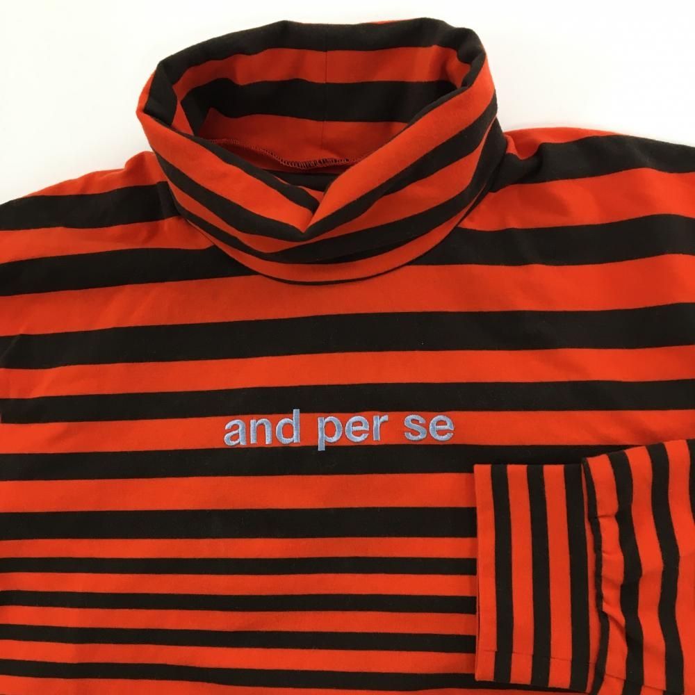 サイズ：L AND PER SE アンパスィ  長袖ハイネックTシャツ  ブラック系 [240101429319] ゴルフウェア レディース ストスト AND PER SE(アンパスィ) Tシャツ｜中古ゴルフウェア通販サイト