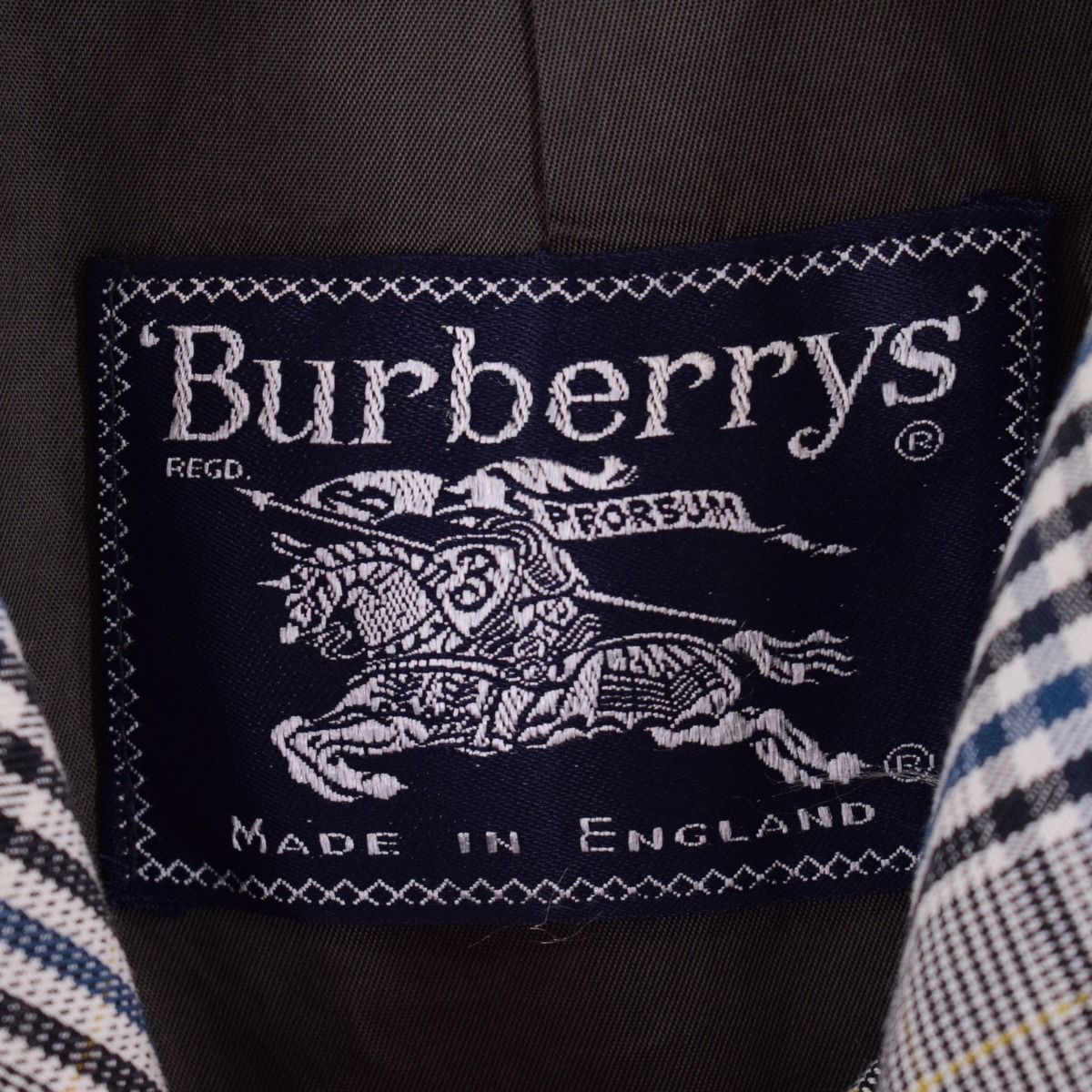 古着 バーバリー Burberry's コットン100％ チェック柄 ステンカラー