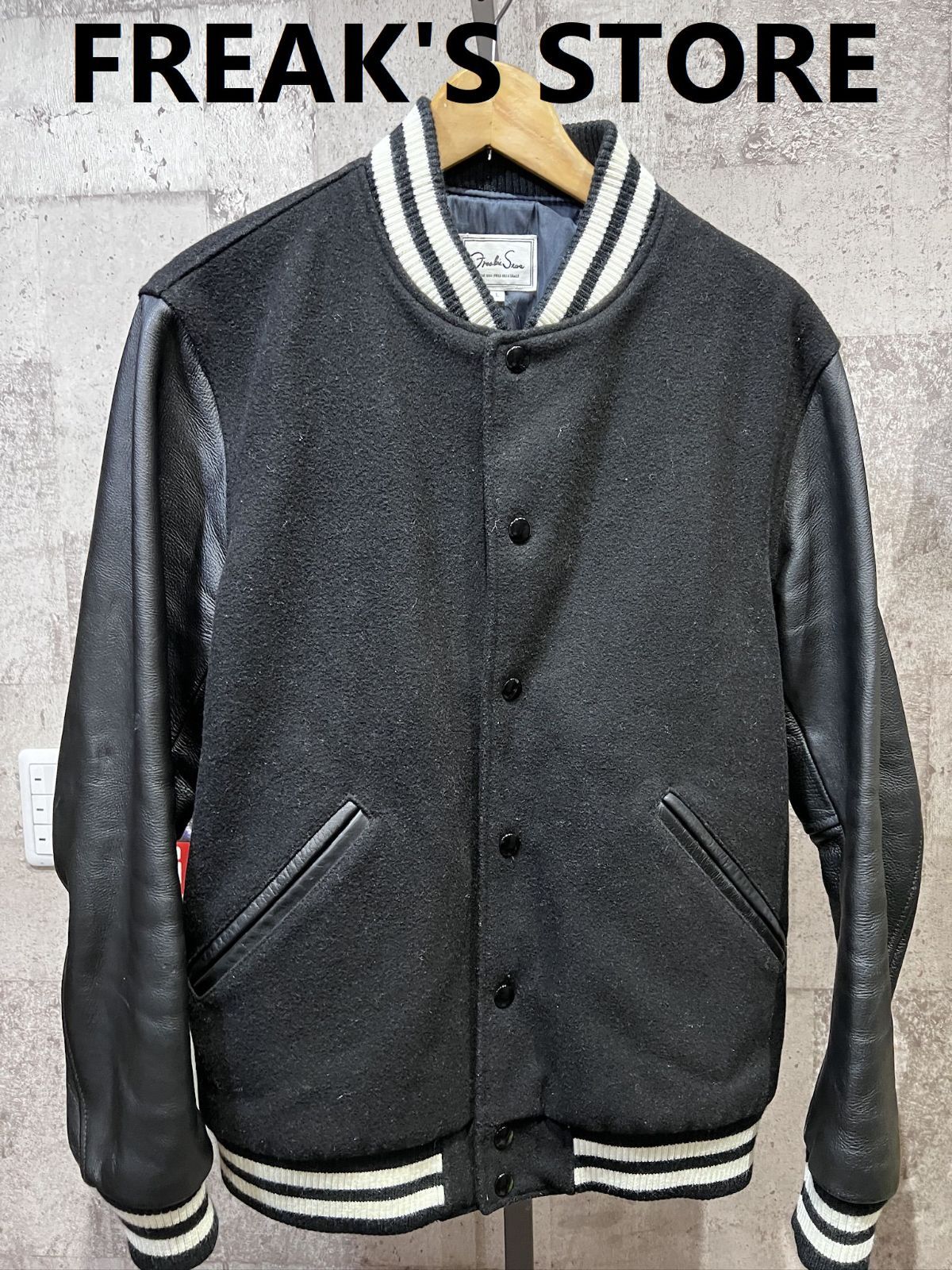 【完売】BUTWIN×MISSION×FREAK’S メルトンスタジャン L 黒 限定展開 BUTWIN×MISSION DISTRICT×FREAK'S STORE/バトウィン