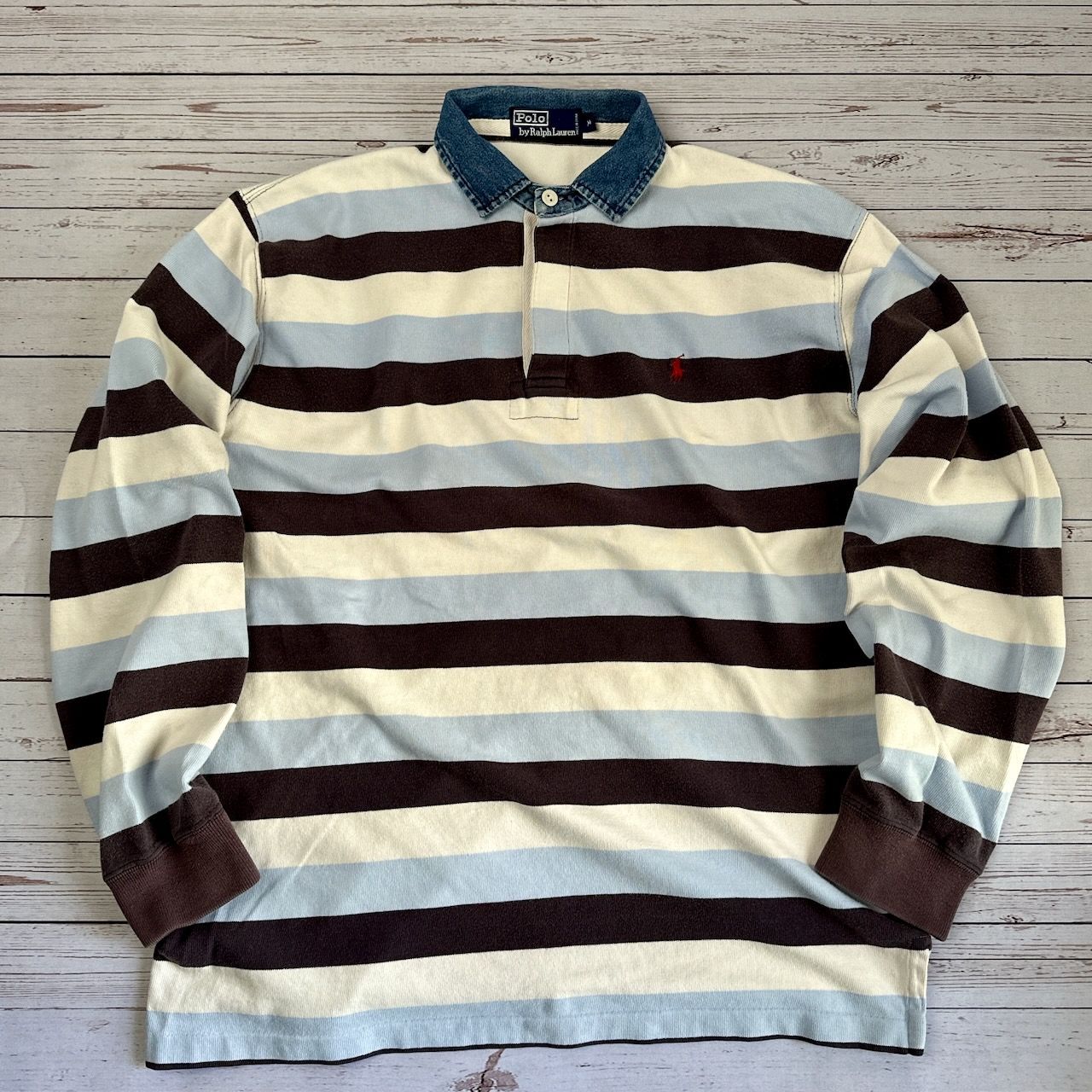 Polo Ralph Lauren ラグビーシャツ Lo life Mサイズ Polo Ralph Lauren