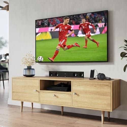 オリジナルウッド調 耐荷重50kg モダンTVキャビネット 大容量収納 幅140cm リビングに最適 ローボードテレビ台 Hoomuway