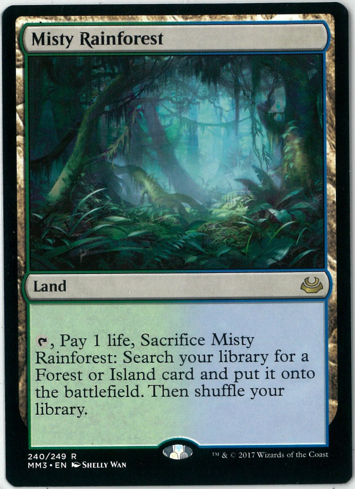 MTG/英語版/霧深い雨林/Misty Rainforest/モダンマスターズ 2017/MM3