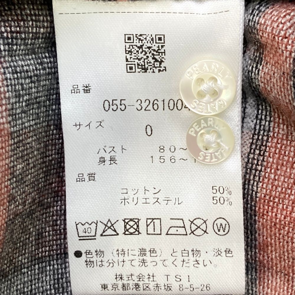 サイズ：0 PEARLY GATES パーリーゲイツ ボタンダウン 長袖
