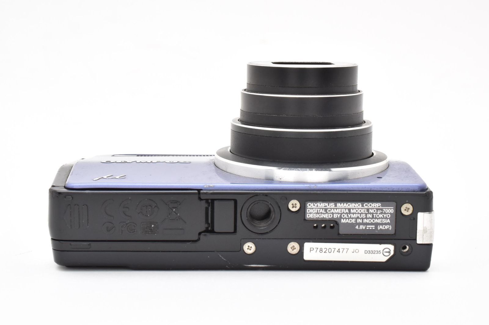 動作品・ジャンク品】OLYMPUS μ-7000 ブルー デジカメ 液晶に
