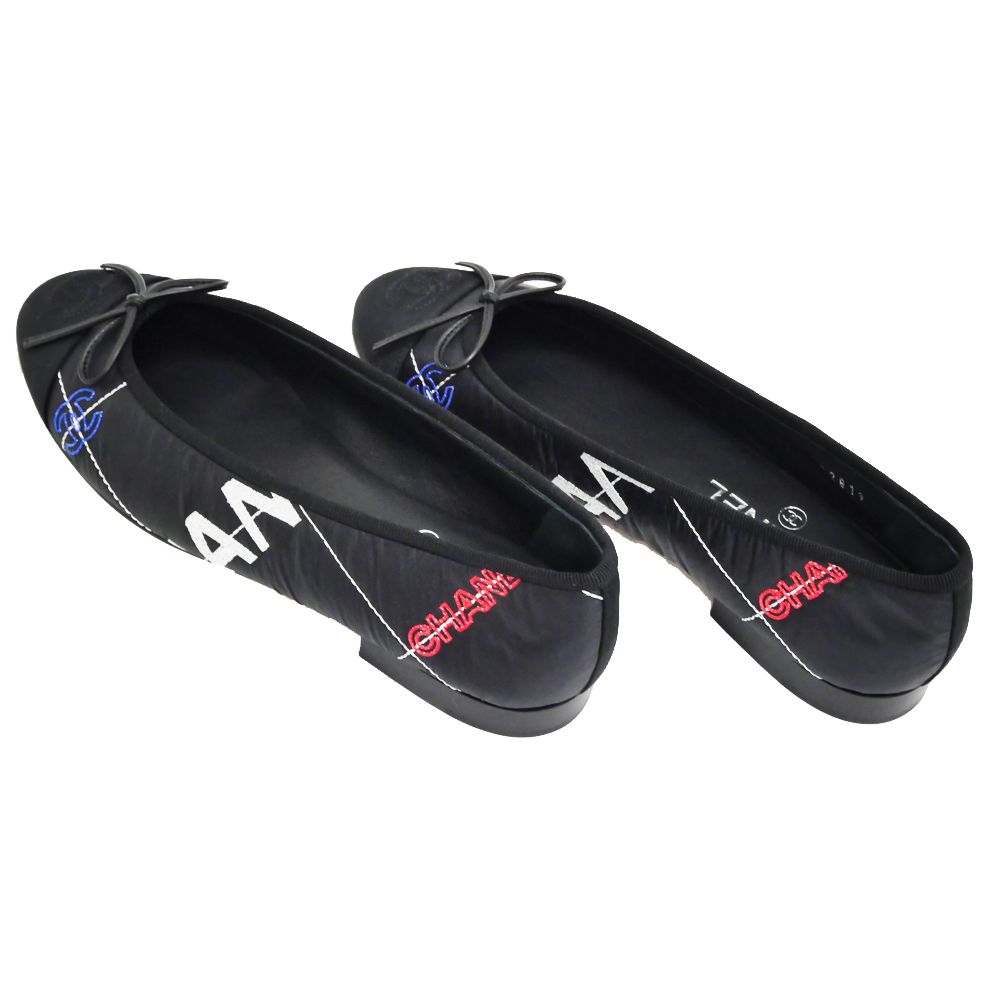 ♡1度着♡ CHANEL バレリーナ シューズ ブラック リボン 36 ♡1度着♡ CHANEL バレリーナ シューズ ブラック リボン 36 - メルカリ