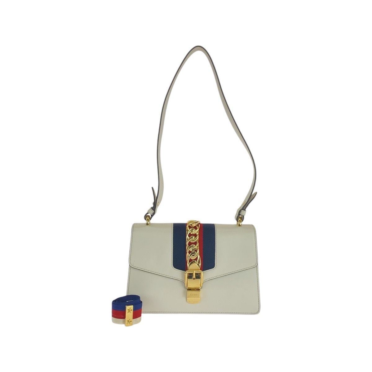 GUCCI グッチ シェリーライン シルヴィ アイボリー 白 ゴールド