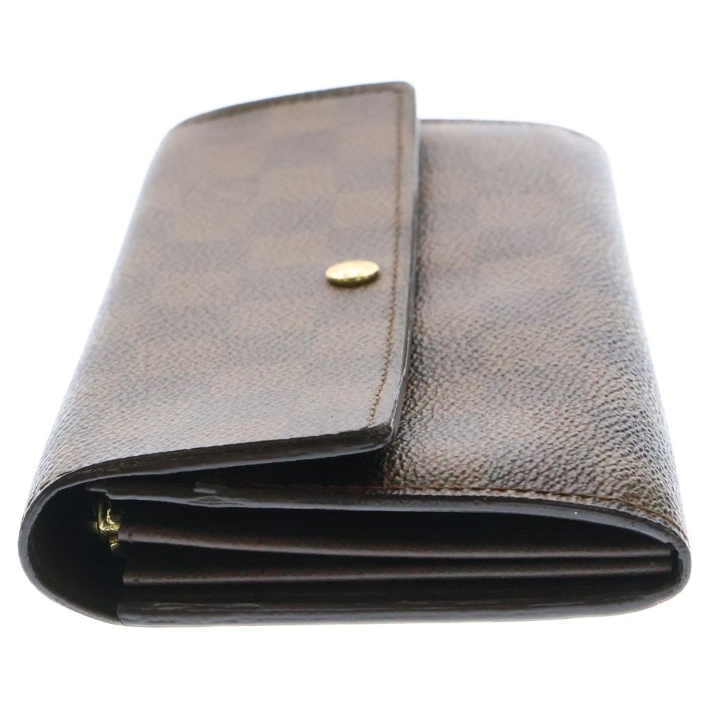 ルイヴィトン　 ポシェット　ポルトモネクレディ ダミエ　長財布 LOUIS VUITTON - ルイヴィトン ダミエ エベヌ ポシェット
