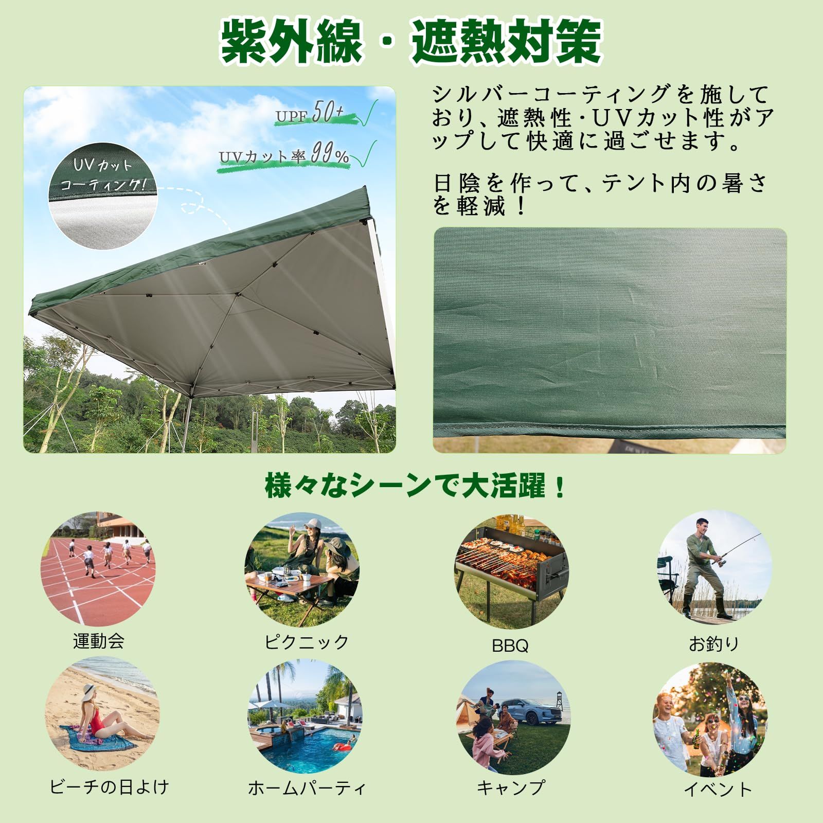 祭り 屋台 業務用 運動会 イベントテント テン タープ 遮熱 遮光