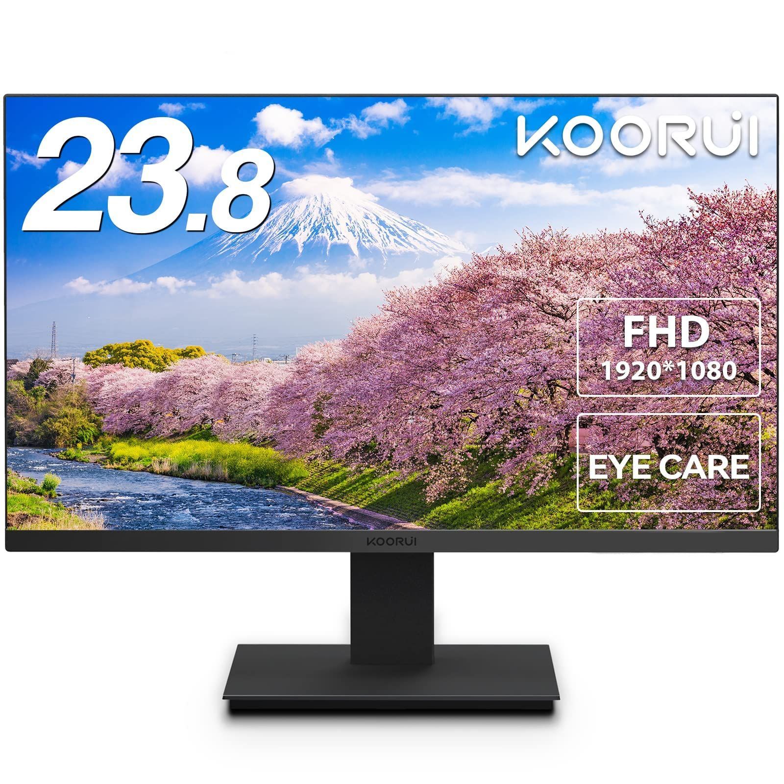 【在庫処分】KOORUI モニター 23.8インチ 24N1A ディスプレイ VAパネル (スピーカー非搭載) フルHD 75Hz ブルーライト軽減 フリッカーフリー フレームレス HDMI 1.4/VGA