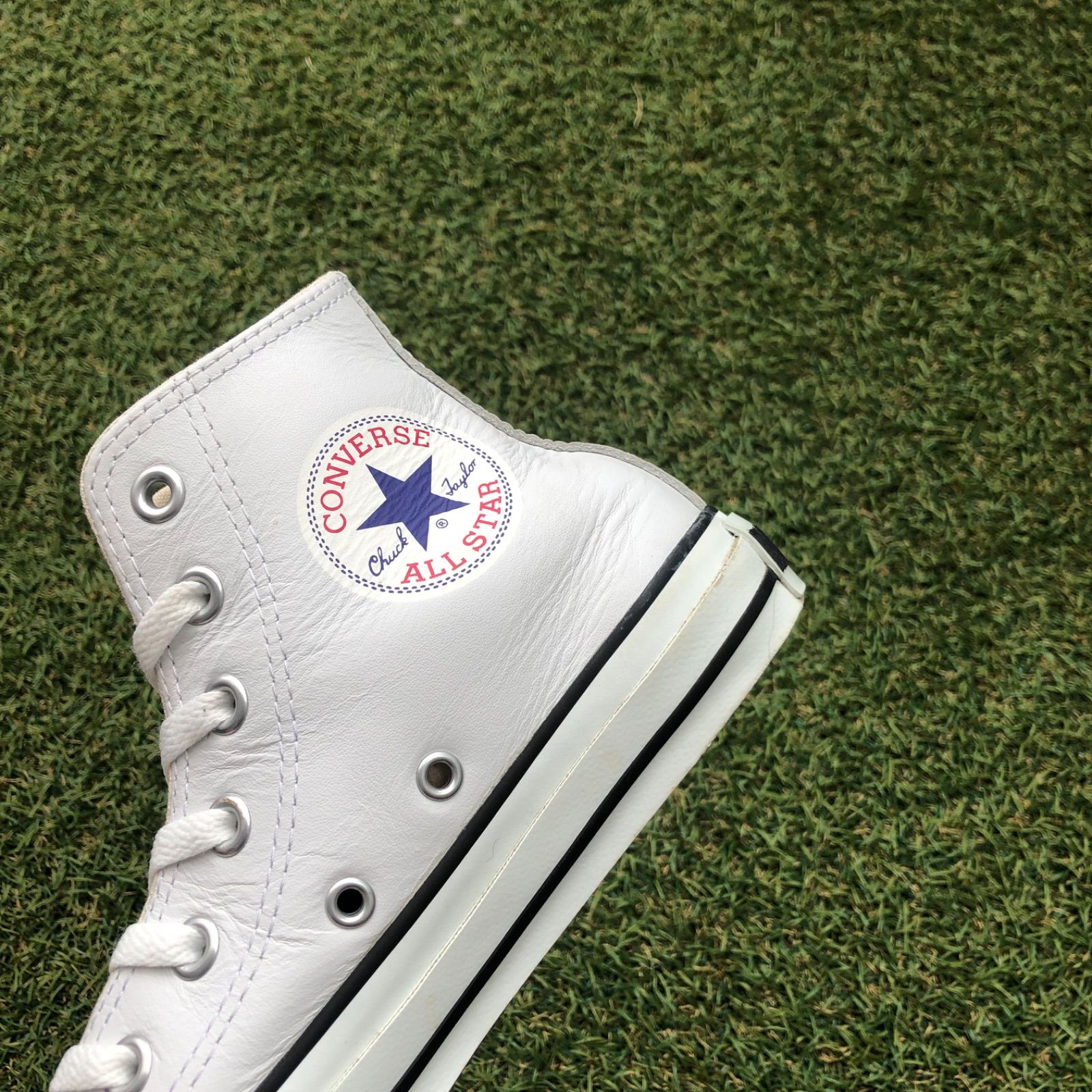 美品23.5 converse コンバース レザー オールスターHI HT682