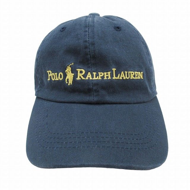 21SS ポロ バイ ラルフローレン × ビームス Polo by Ralph Lauren × BEAMS 別注 Navy and Gold Logo  キャップ ポニー ロゴ 刺繍 チノクロス 帽子 11-41-5640-770 - メルカリ