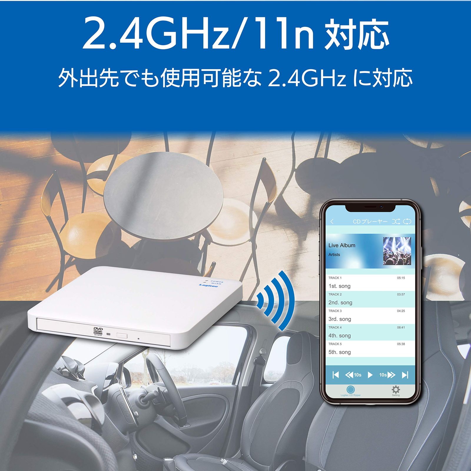WiFi 2.4Ghz対応