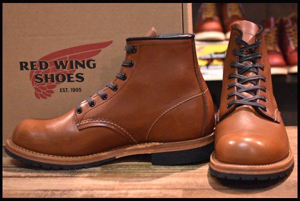 【6.5D 箱付 美品 18年】レッドウィング 9416 ベックマン シガー フェザーストーン 茶 プレーントゥ ブーツ 9016 redwing HOPESMORE【ED080】