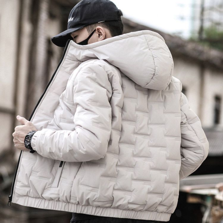 フード付き パッカブル パファージャケット メンズ アウター おしゃれ メンズ 男性 ダウンジャケット ダウンコート 秋冬 ライト 軽い 軽量 防寒 防風 登山 BybAgs] メンズ暖かいアウターウェア軽量パファーウィンタージャケット