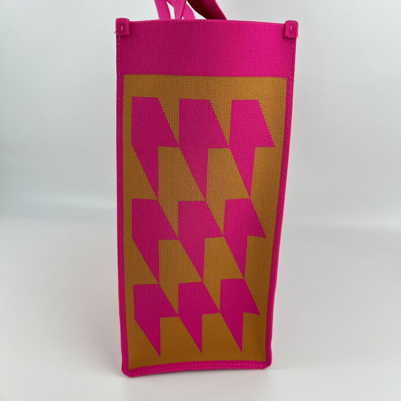 MARNI マルニ 千鳥格子 ハンドバッグ キャンバス ピンク ブラウン  