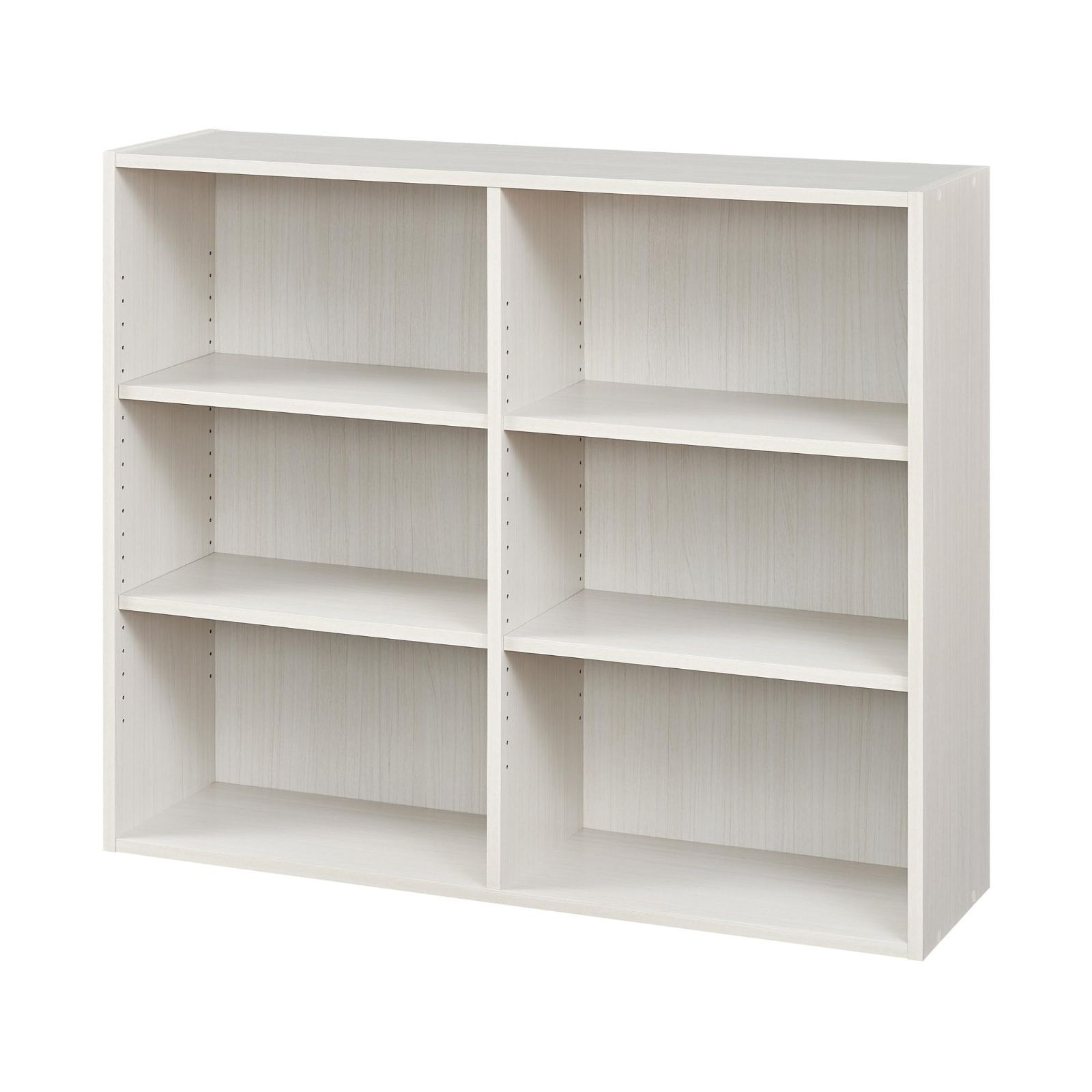 新着商品 フルニコ FUL-9011WH 幅106.3×奥行29.2×高さ89.8cm ベーシックデザイン 白木目 ホワイト 幅約106cmのワイドサイズ 同シリーズで組み合わせ自由自在 整理棚 本棚 シェルフ フリーラック 白井産業