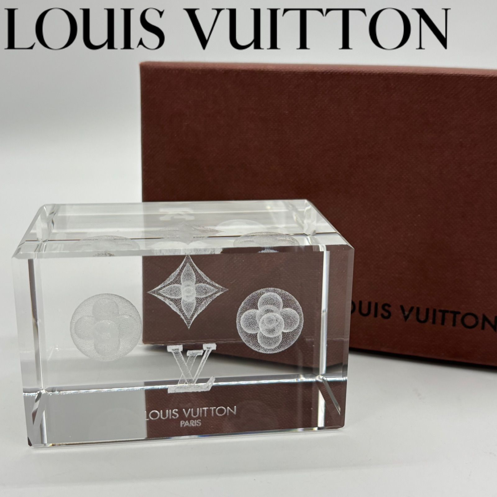 Louis Vuitton クリスタルペーパーウェイト LOUIS VUITTON ルイヴィトンクリスタルペーパーウェイト2点セット